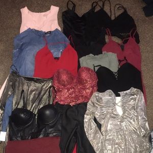 14 club/sexy outfits BUNDLE dress skirt crop tops